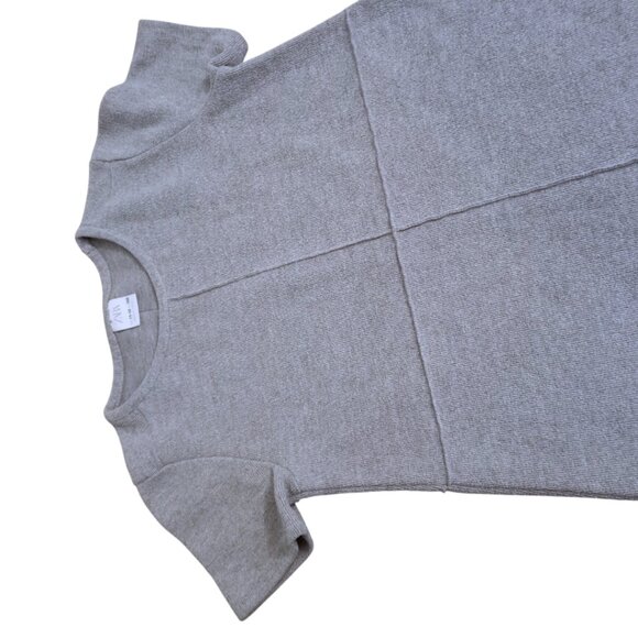 ZARA Girls Gray Knit Short Sleeve Dress – Size 11-12 (152 cm) - Picture 3 of 11
